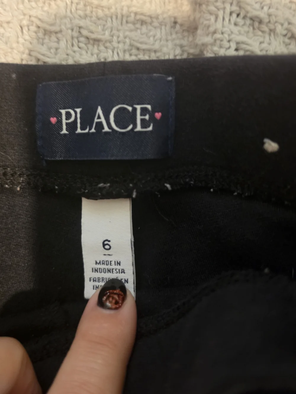 The Children's Place Black Leggings with Side Ruffle Trim